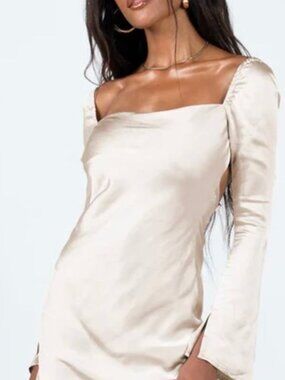 Princess Polly Champagne Mini Dress